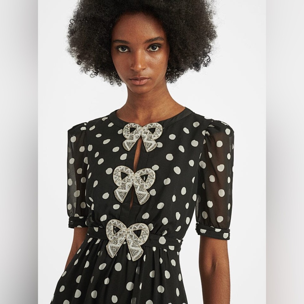 SALONI Jamie Polka Dot Mini Dress US 6 / UK 10